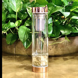 Rose Gold Crystal Bottle with Gemstone Base and Tea Infuser - Extra Image