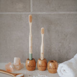 Kids Bamboo Toothbrush - Set of 2 - Low Angle