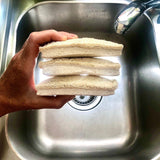 Natural Loofah Cellulose Sponges (Pack of 3) | Eco Cleaning - Top-Down View