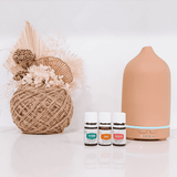 Ceramic Essential Oil Diffuser - Stone Matte Finish - Front View