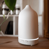 Ceramic Essential Oil Diffuser - Stone Matte Finish - Top-Down View