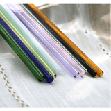 Glass Drinking Straw Set with Metal Straw Cleaner