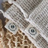 Reusable Exfoliating Sisal Soap Saver - Front View