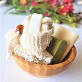 Reusable Exfoliating Sisal Soap Saver - Close-Up Angle