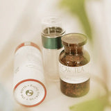 Double Wall Glass Tea Infuser Bottle - Low Angle