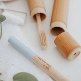 Eco-friendly Bamboo Toothbrush Travel Case (Test) - Front View