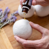 Organic Merino Wool Dryer Balls - Top-Down View