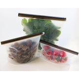Silicone Zip Lock Food Pouch Bundle - 4 Sizes - Side View