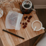 Silicone Zip Lock Food Pouch Bundle - 4 Sizes - 45-Degree Angle