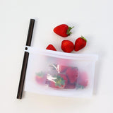 500mL - Reusable Food Grade Silicone Zip Lock Food Pouch - Front View