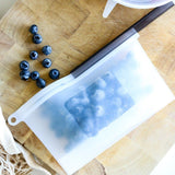 500mL - Reusable Food Grade Silicone Zip Lock Food Pouch - Side View