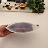 500mL - Reusable Food Grade Silicone Zip Lock Food Pouch - 45-Degree Angle