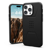 UAG Civilian Magsafe Back Case for iPhone 15 Pro - Black - Top-Down View