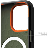 UAG Civilian Magsafe Back Case for iPhone 16 Pro - Olive Drab - 45-Degree Angle