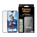 PanzerGlass Ultra-Wide Fit Ceramic Glass Screen Protector For iPhone 16 /15 - Clear - Front View