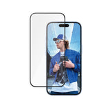 PanzerGlass Ultra-Wide Fit Ceramic Glass Screen Protector For iPhone 16 /15 - Clear - 45-Degree Angle