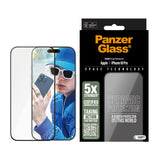 PanzerGlass Ultra-Wide Fit Ceramic Glass Screen Protector For iPhone 16 Pro - Clear - Front View