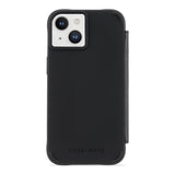 Case-Mate Tough Wallet Folio Case with MagSafe For iPhone 14 / iPhone 13 - Black - Front View