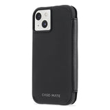 Case-Mate Tough Wallet Folio Case with MagSafe For iPhone 14 / iPhone 13 - Black - Side View