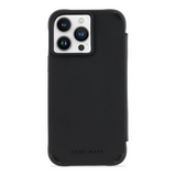 Case-Mate Wallet Folio Case MagSafe for iPhone 14 Pro Max - Black - Front View
