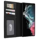 Case-Mate Wallet Folio Antimicrobial Case for Samsung Galaxy S23 Ultra - Black - 45-Degree Angle