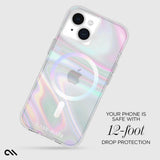 Case-Mate Soap Bubble MagSafe Case For iPhone 15 Plus - Iridescent - Side View