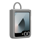 Samsung Silicone Case with Ring for Galaxy Z Flip6 - Grey - Side View