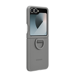 Samsung Silicone Case with Ring for Galaxy Z Flip6 - Grey - Top-Down View