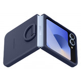 Samsung Silicone Case with Ring for Galaxy Z Flip6 - Dark Blue - Front View