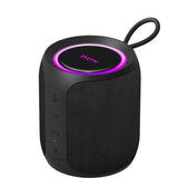 EFM Austin Mini Bluetooth Speaker with LED Colour Glow - Charcoal Black - Front View