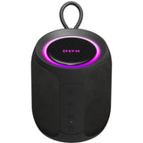 EFM Austin Mini Bluetooth Speaker with LED Colour Glow - Charcoal Black - 45-Degree Angle