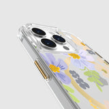 Case-Mate Rifle Paper MagSafe Case For iPhone 15 Pro - Pastel Marguerite - Top-Down View