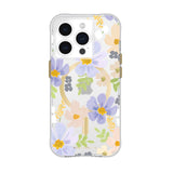 Case-Mate Rifle Paper MagSafe Case For iPhone 15 Pro - Pastel Marguerite - 45-Degree Angle