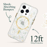 Case-Mate Rifle Paper Magsafe Case iPhone 15 Pro - Petite Fleurs - Top-Down View