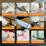10 X HOT MELT GLUE GUN TRIGGER ADHESIVE WITH STICKS REPAIR KIT FOR USE - Side View