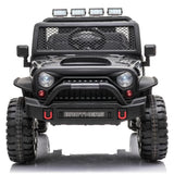 12 Jeep Inspired Ride On Car Kids Fairyland Adventure - Black - Front View