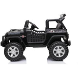 12 Jeep Inspired Ride On Car Kids Fairyland Adventure - Black - Side View