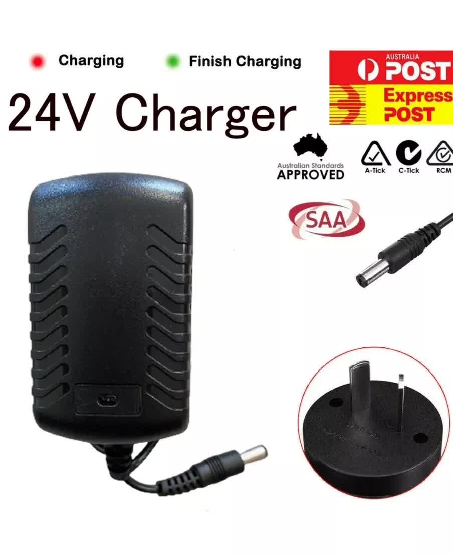 24V Battery Charger For Kids Ride On Car Bike Scooter Buggy Quad