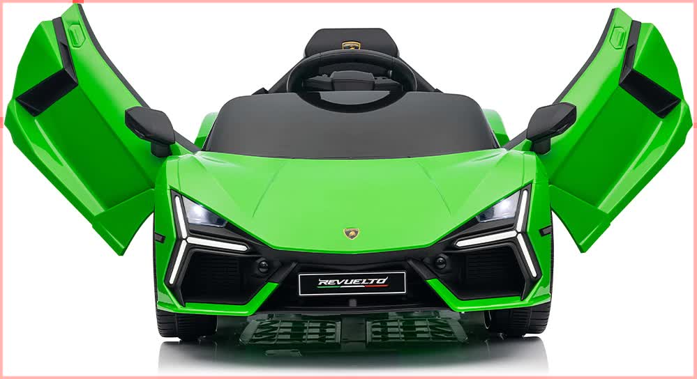 Lamborghini Revuelto Licensed Ride on 12V Remote Control Power Battery Car With Scissor door ??Green