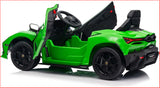 Lamborghini Revuelto Licensed Ride on 12V Remote Control Power Battery Car With Scissor door – Green - Side View