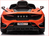 12V Licensed McLaren 765LT Kids Ride On Sports Electric Car - Front View