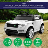 KIDS Ride-On Car Electric Battery KIDS Toy Powered w/ Remote 12V White - 45-Degree Angle
