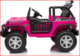 Jeep Off Road Inspired Ride On Car Kids Fairyland Adventure – Pink - Front View