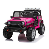 Jeep Off Road Inspired Ride On Car Kids Fairyland Adventure – Pink - Low Angle