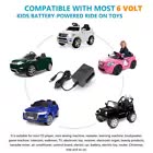 6V Kids RIDE ON Car Battery Charger Electric Toy motorcycle Scooter Power AC Adapter - Front View
