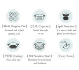 BEAR Multifunction Cooking Pot Hot Pot DHG-B25Z1 - 45-Degree Angle