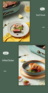 BEAR Multi-functional 2-in-1 Cooking Hot Pot And Griddle Barbecue Machine DKL-C15L1 - Low Angle