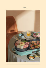 BEAR Multi-functional 2-in-1 Cooking Hot Pot And Griddle Barbecue Machine DKL-C15L1 - Extra Image