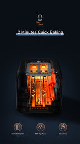 BEAR Double Slots Bread Toaster With Glass Window DSL-C02X1 - Extra Image