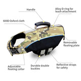 Ondoing Dog Life Jacket Lifesaver Pet Safety Vest Swimming Boating Float Aid Buoyancy - Extra Image